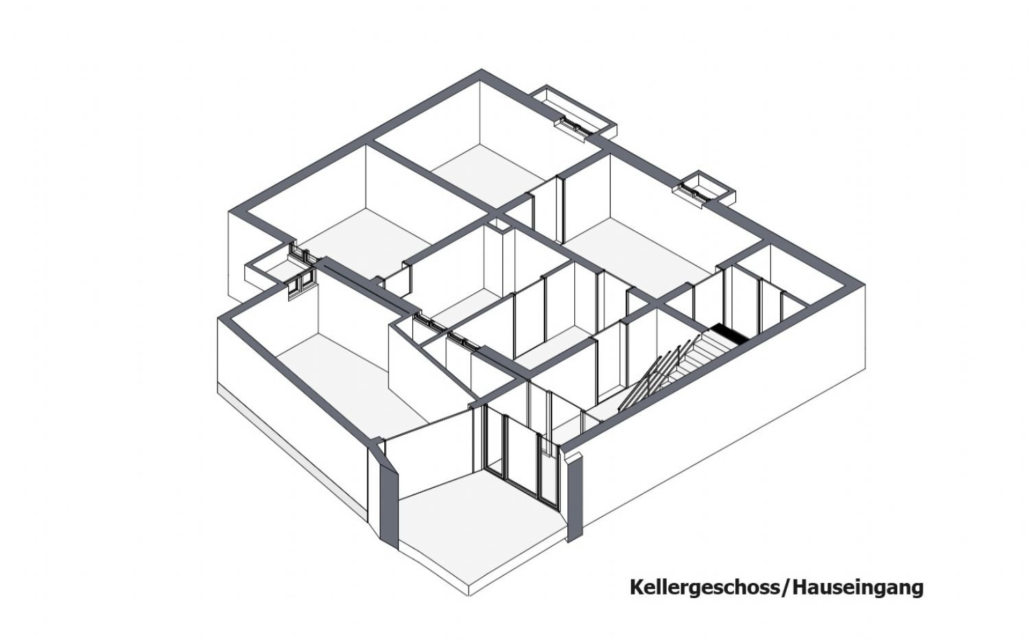 Grundriß Keller 3D Grundriß Keller 3D