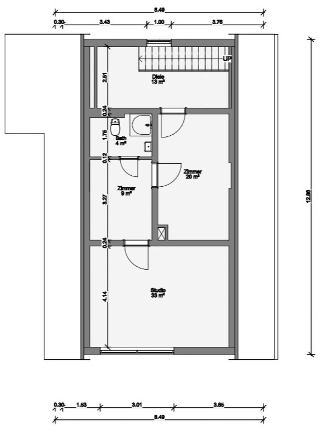 Grundriß Dachgeschoss 2D Grundriß Dachgeschoss 2D