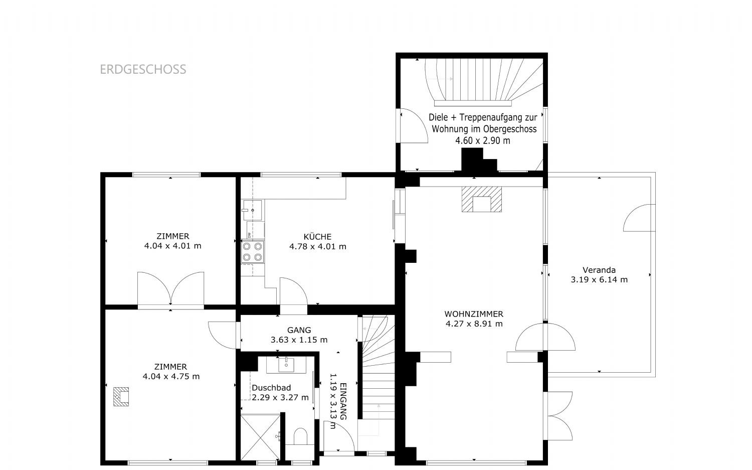 Grundriss Erdgeschosswohnung Grundriss Erdgeschosswohnung