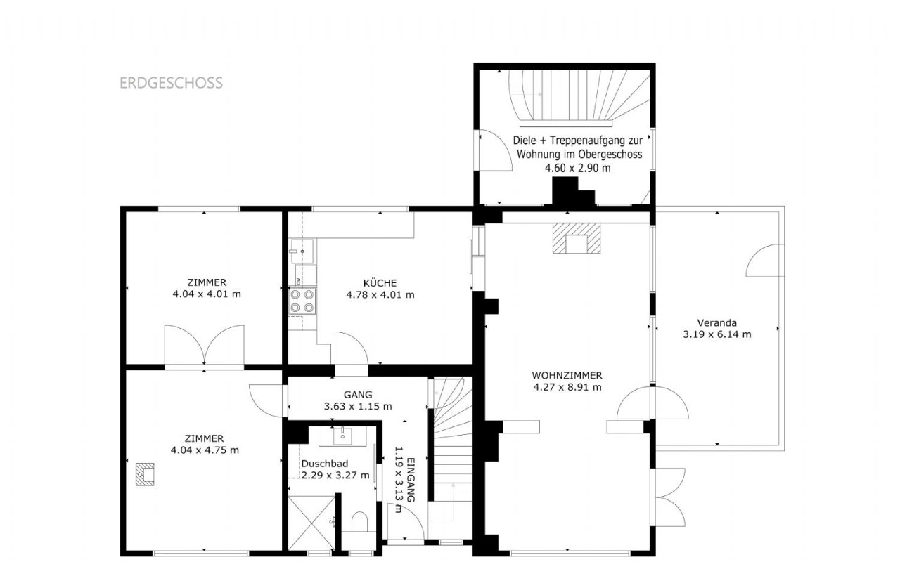Grundriss Erdgeschosswohnung