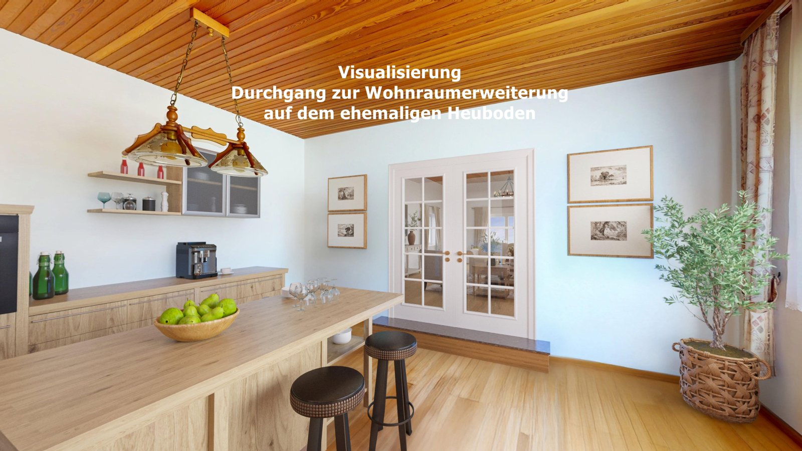 Visualisierung Durchgang zur Wohnraumerweiterung Visualisierung Durchgang zur Wohnraumerweiterung